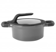 Casseruola con coperchio 20 cm grigia