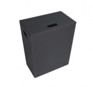 Porta biancheria medio in ecopelle nero