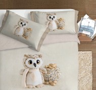 Parure copripiumino matrimoniale Gufo