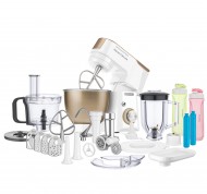 Robot da cucina multifunzione 1000W bianco e rosa