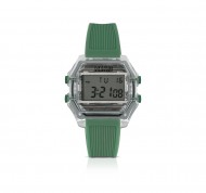 Orologio da uomo verde in silicone