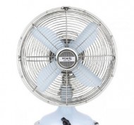 Ventilatore da tavolo retro' in metallo celeste 