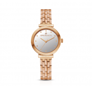 Orologio da donna in acciaio oro rosato Collezione Shine