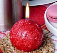 Eco Candela rossa in cera di soia naturale