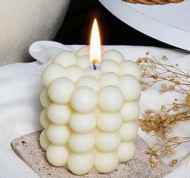 Eco Candela bianca in cera di soia naturale