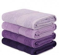 Set 4 asciugamani in puro cotone