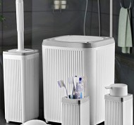 Set accessori bagno in acrilico da 5 pezzi