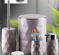 Set accessori bagno in acrilico da 5 pezzi