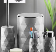 Set accessori bagno in acrilico da 5 pezzi