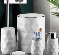 Set accessori bagno in acrilico da 5 pezzi