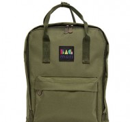 Zaino verde militare in nylon con spallacci