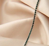 Braccialetto tennis in cristalli verde smeraldo