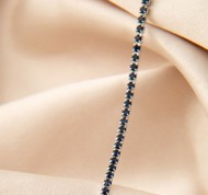 Braccialetto tennis in cristalli blu