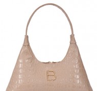 Borsa cipria a tracolla in ecopelle stampa lucertola