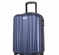 Trolley rigido blu navy metal in ABS da 100 lt della linea Expo