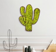 Decorazione murale Cactus in MDF e muschio