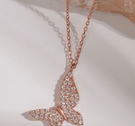 Collana in argento sterling 925 con zirconi bianchi