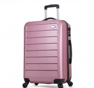 Trolley rigido medium rosa metal in ABS da 70 lt linea Ruby