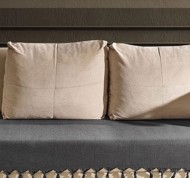 Plaid antracite con nappine in puro cotone
