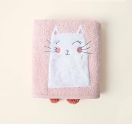 Asciugamano rosa per bambini