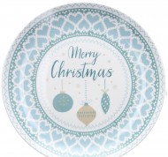 Piatto Panettone Nordic Christmas in porcellana da 30 cm