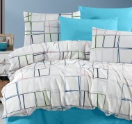 Copripiumino letto singolo Tugba in misto cotone
