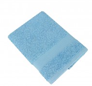 Asciugamano ospite Color in puro cotone lavorazione jacquard azzurro