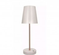 Lampada da tavolo Altair LED touch bianco e rose gold metal