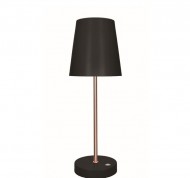 Lampada Altair LED Touch nera e rose gold in metallo