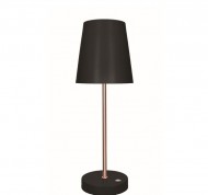 Lampada da tavolo Altair LED touch nero e rose metal