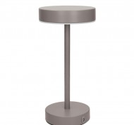 Lampada da tavolo Frisbee LED touch grigio opaco metal