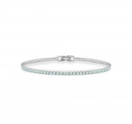 Bracciale Tennis in argento 925 con zirconi celesti