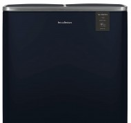 Pattumiera blu notte a due scomparti in acciaio inox opaco per la raccolta differenziata