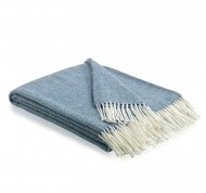 Coperta Living Artico in pura lana con frange a contrasto