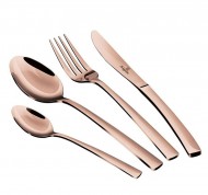 Set 24 posate in acciaio inox oro rosa