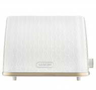 Tostapane elettrico bianco a due fette
