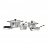 Set batteria Bolt da 8 pezzi in alluminio riciclato verde e silver