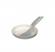 Padella antiaderente in alluminio riciclato Balance Moonmist grigia con paletta Balance