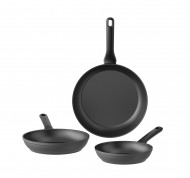Set 3 padelle antiaderenti in alluminio riciclato con rivestimento ceramico Helix