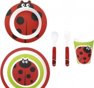 Set Coccinella da 5 pezzi in melamina