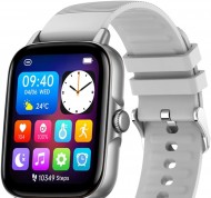 Smartwatch Bluetooth waterproof in silicone silver