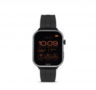 Smartwatch Call Max con cassa in alluminio in lega di zinco  e cinturino in silicone anallergico nero