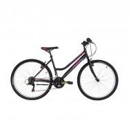 Bicicletta da donna Jaunty 26'' nera e fuxia