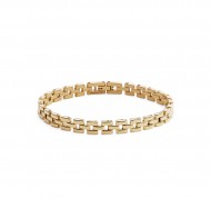 Bracciale 3-Link color oro in acciaio inox con PVD placcato in oro