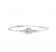 Bracciale Nodo con pietre in argento 925 con zirconi bianchi