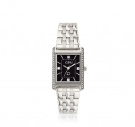 Orologio in metallo con cristalli