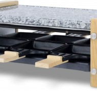 Raclette per 6 persone in legno e pietra refrattaria