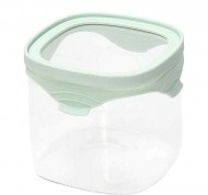 Contenitore quadrato in vetro con coperchio verde linea Natural Love