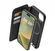 Custodia Book con ricarica wireless per iPhone 15 Plus/14 Plus compatibile con MagSafe