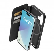 Custodia Book con ricarica wireless  per iPhone 16 Plus compatibile con MagSafe